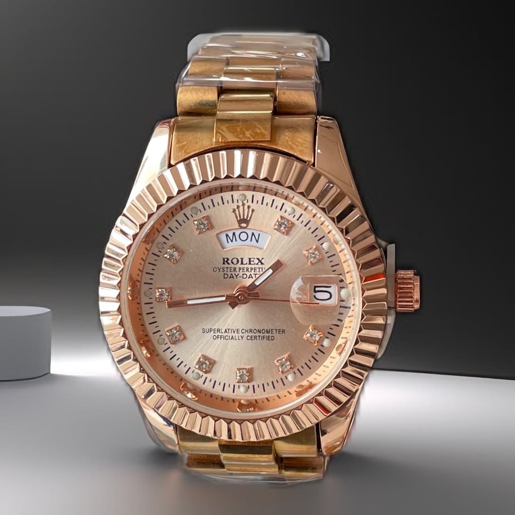 Small rolex-replica wrist watch(Golden)
