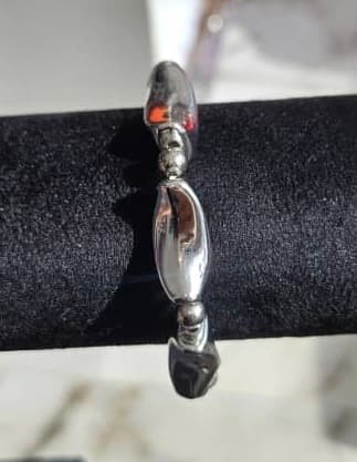 Silver chunky bangles (set)