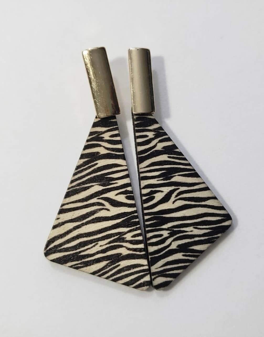 Wooden statement earrings