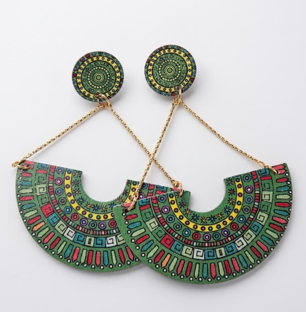 Wooden statement earrings