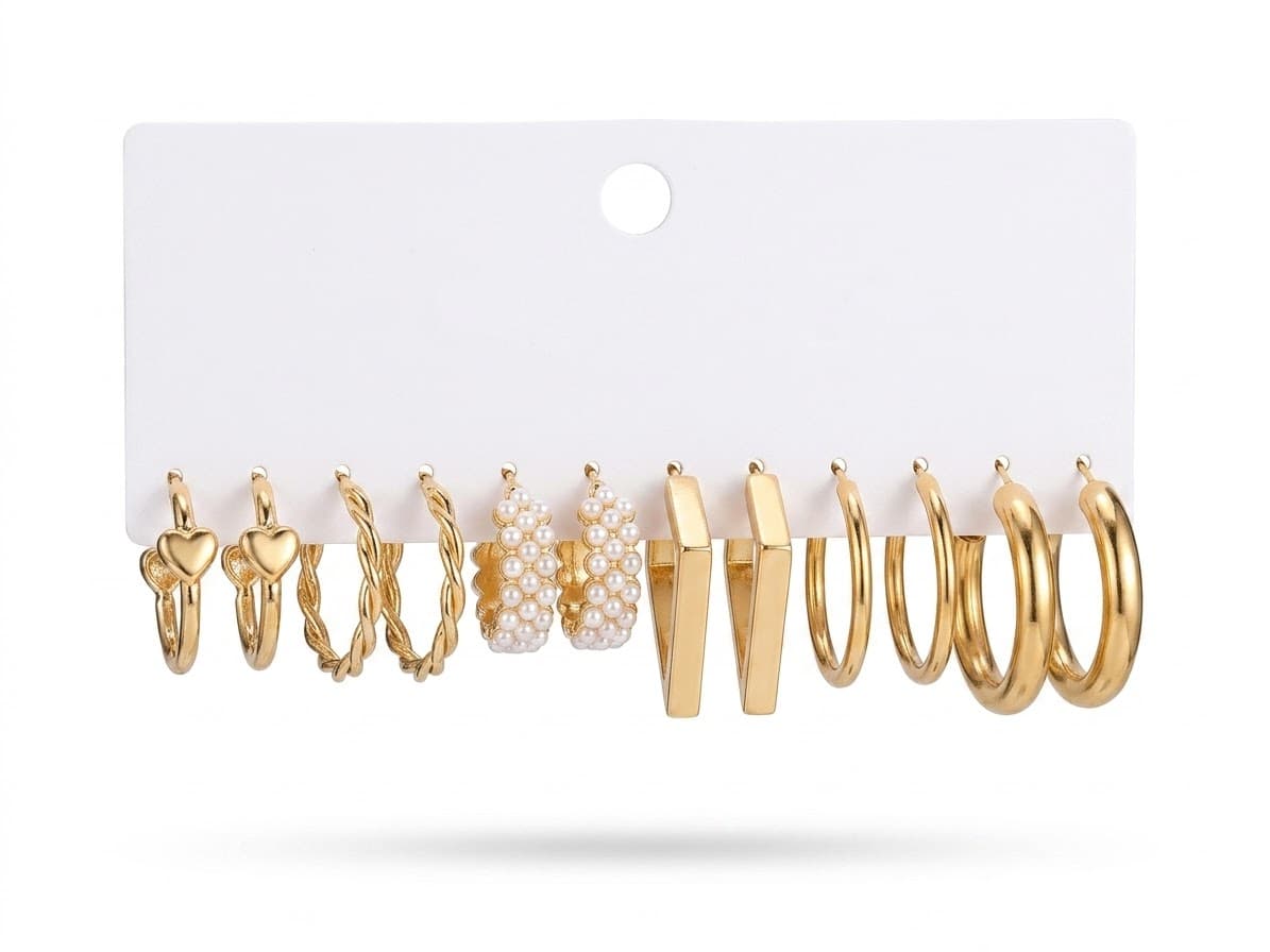 Golden earrings (set)