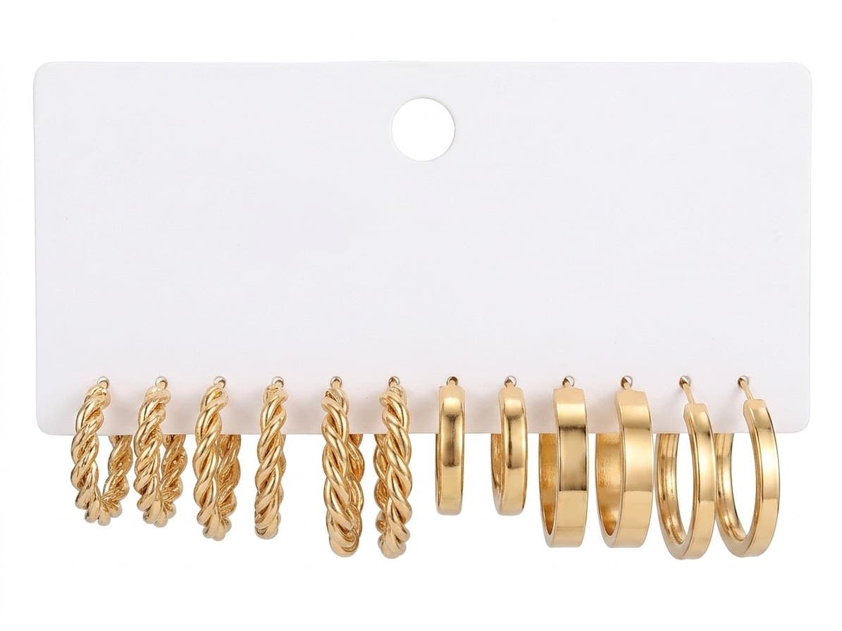 Golden earrings (set)