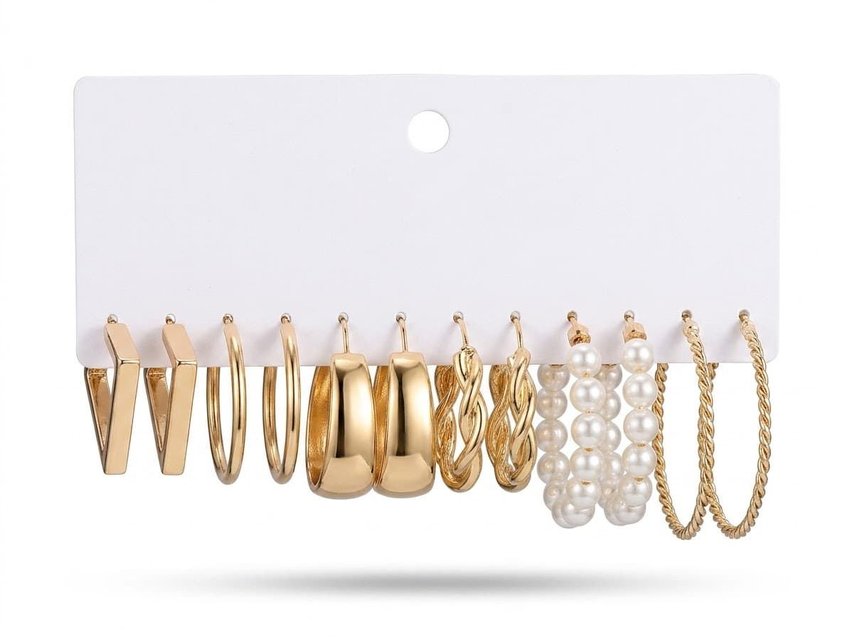 Golden earrings (set)